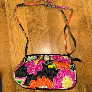 Vera Bradley Small Crossbody Bag Frannie Ziggy Zinnia 10X5X3"